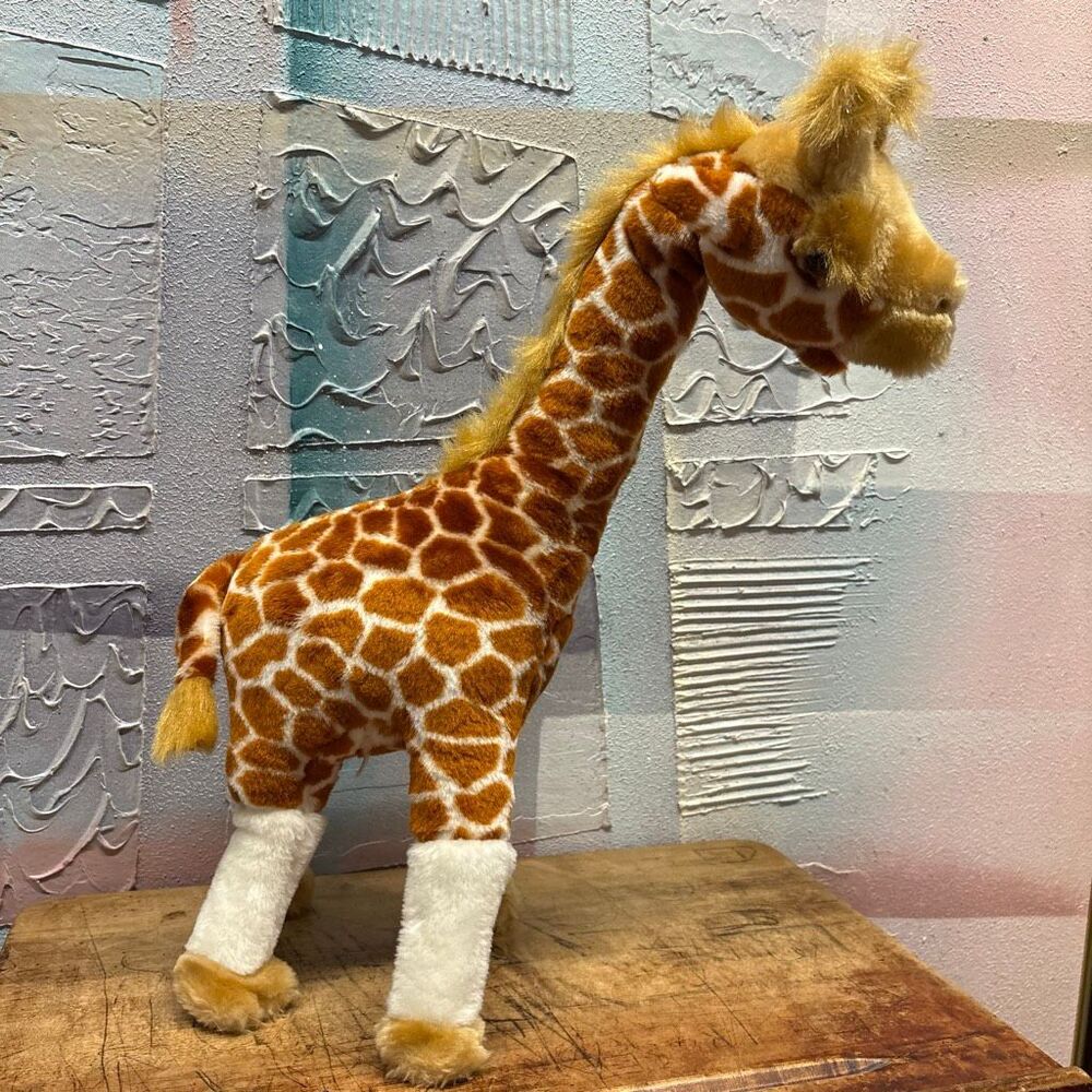 25” Tall Large Giraffe Plush Toy PBC International Vintage Stuffed Animal